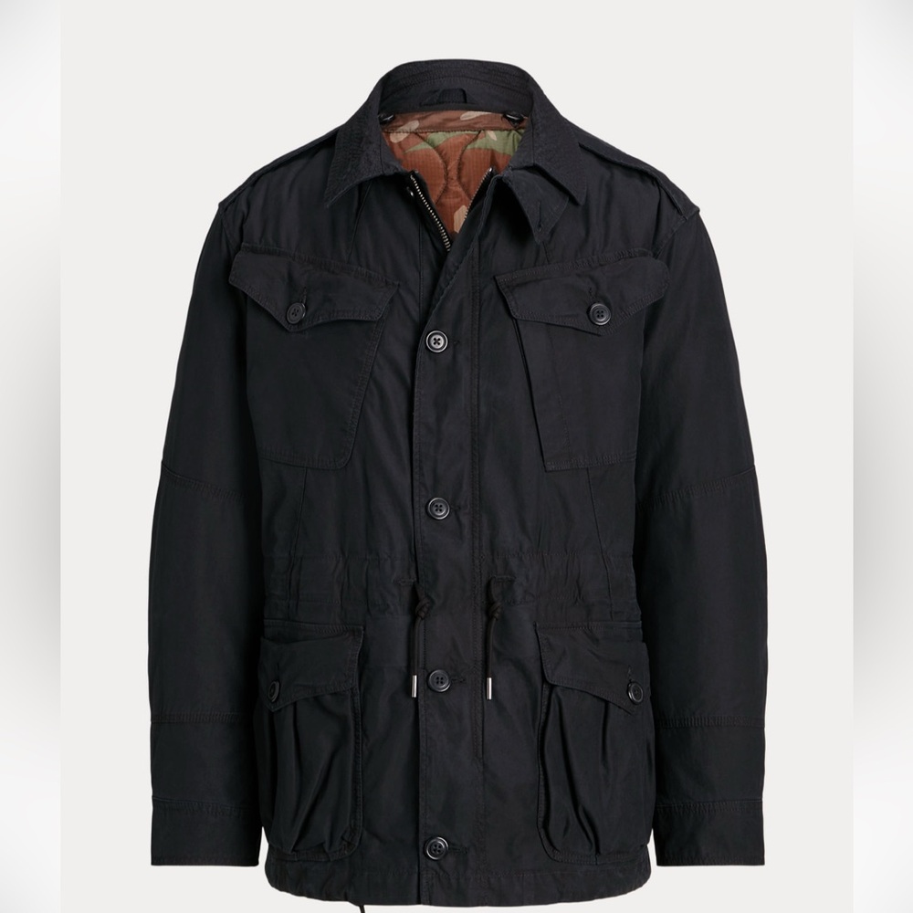 Field jacket and reversible camo liner